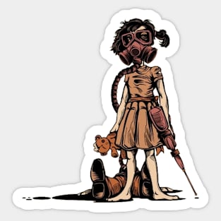 Little Sister Meets Post-Apocalyptic Sticker